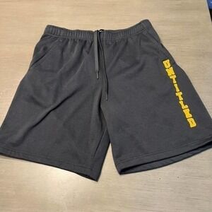 Designs Untitled Fleece Shorts Mens Large Black Excellent Graphic Drawstring